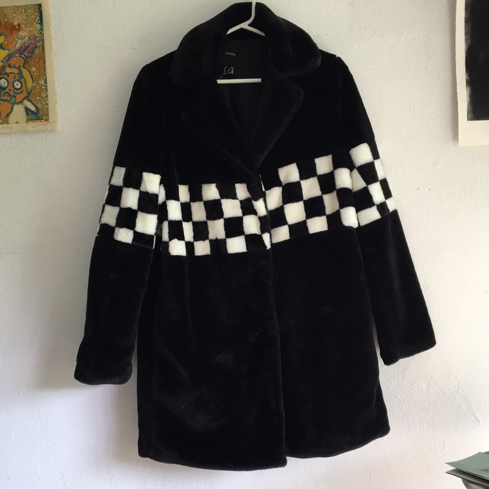 Checkered Pea Coat